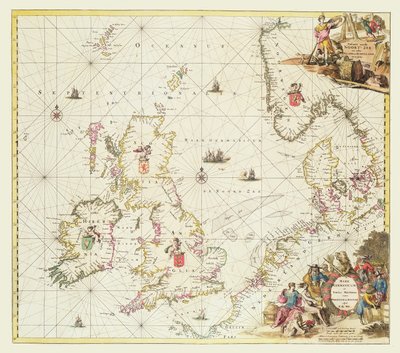 Mappa del Mare del Nord, c.1675 da Frederick de Wit